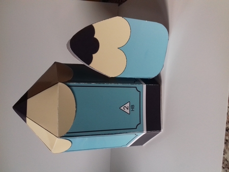 3D Pencil Shaped Treat or Favour Box Mini Kit by Christine Garner