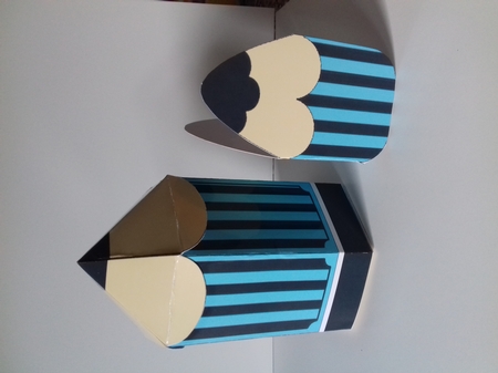 3D Pencil Shaped Treat or Favour Box Mini Kit by Christine Garner