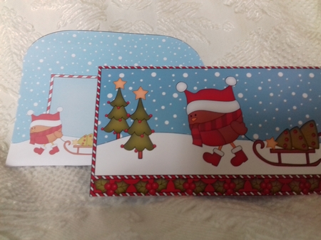 Christmas Bobbin Robin Money or Gift Wallet Card Kit by Christine Garner