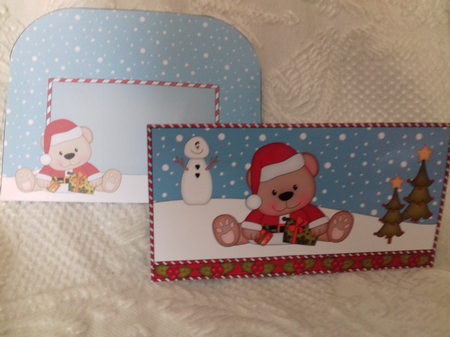 Christmas Livvy Bear Money or Gift Wallet Card Kit by Christine Garner