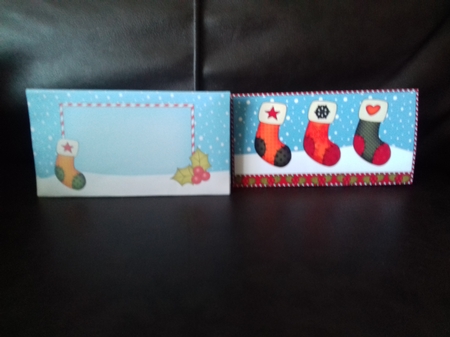 Christmas Stockings Money or Gift Wallet Card Kit by Christine Garner