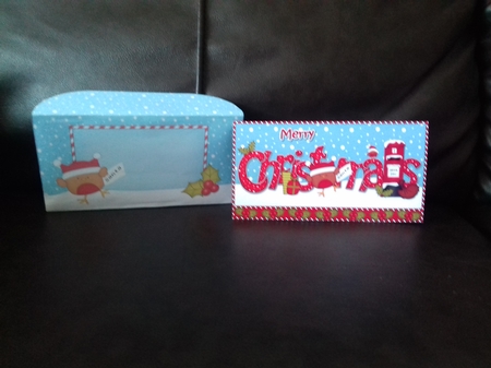 Xmas Bobbin Robins Money or Gift Wallet Card Kit by Christine Garner