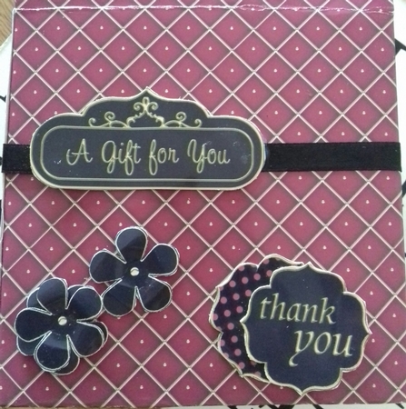 3D Red & Black Gift Favour Card Box by Christine Garner