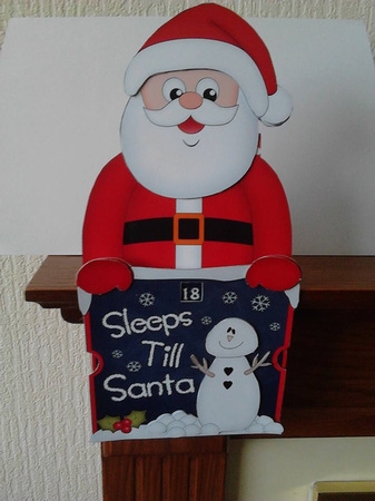On the Shelf Sleeps Till Santa Card Kit - Christmas Santa Claus by Christine Garner