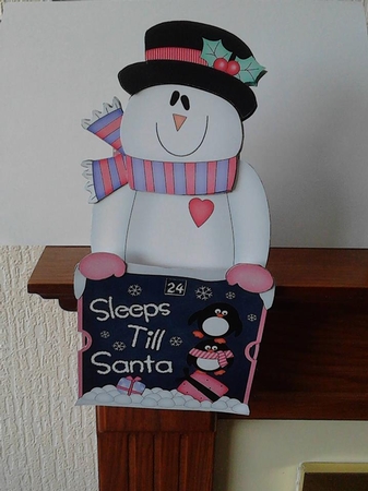 On the Shelf Sleeps Till Santa Card Kit - Christmas Snowman Rio by Christine Garner