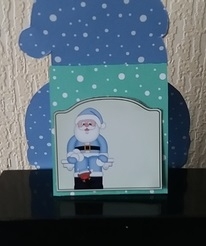 3D On the Shelf Card Kit - Christmas Santa has a Snowball Fight by Christine Garner