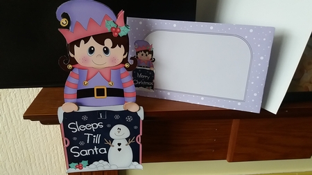 On the Shelf Sleeps Till Santa Card Kit - Little Christmas Elf by Christine Garner