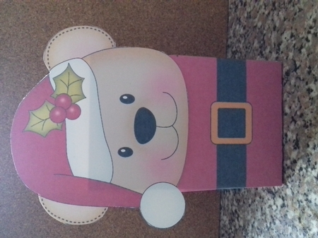 3D Christmas Livvy Bear Milk Carton Gift or Treat Box by Christine Garner