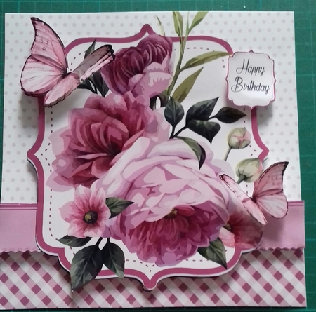 Beautiful Vintage Flowers 8x8 by Christine Garner