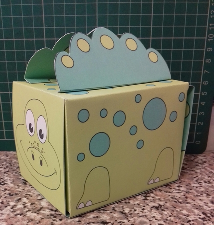 3D Cute Diddy Dino Treat Box Gift Box Mini Kit - Dennis by Christine Garner