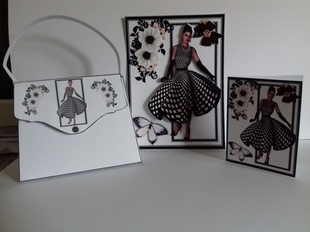 Fashionista with flowers and butterflies 3 by Christine Garner