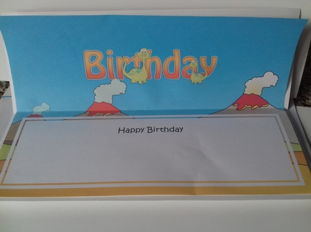 Large DL HAPPY BIRTHDAY insert by Christine Garner