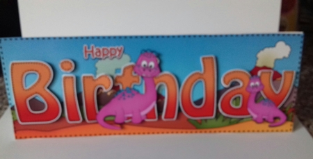 Large DL HAPPY BIRTHDAY 3D decoupage by Christine Garner