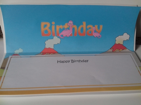 Large DL HAPPY BIRTHDAY insert by Christine Garner