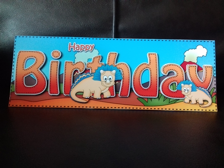 Large DL HAPPY BIRTHDAY 3D decoupage by Christine Garner