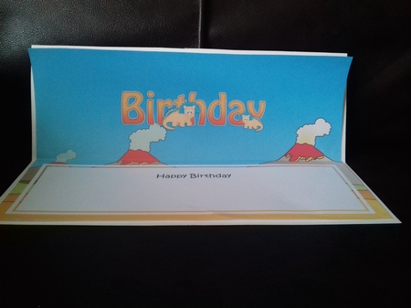 Large DL HAPPY BIRTHDAY insert by Christine Garner