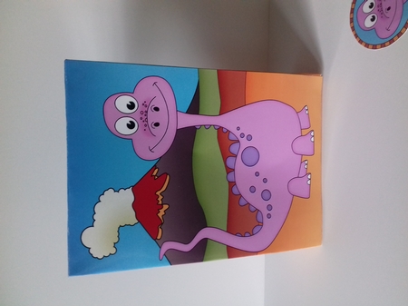 3D Gift Bag Mini Kit - Cute Little Dinosaur Denise by Christine Garner