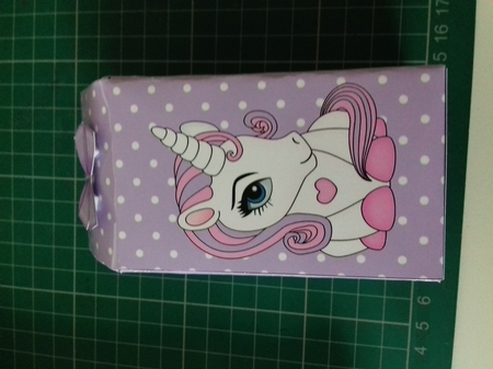3D Milk Carton Treat Box - Cute Little Baby Unicorn Sparkle by Christine Garner