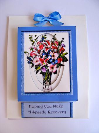 Vase of Iris and Gerbera Hoping You Make a Speedy Recovery by Christine Pagan