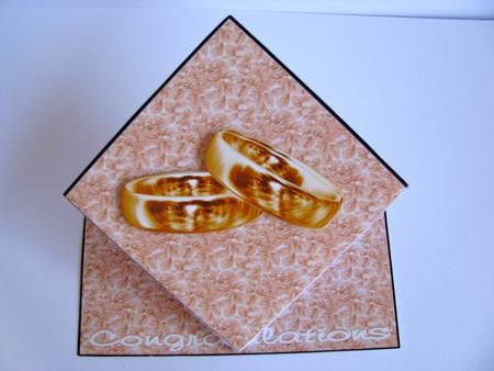 Wedding Congratulations Pop Up Spring Diamond Top Card by Christine Pagan