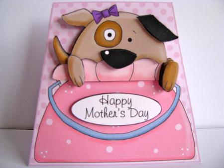Quick & Sweet Purse Puppy Card for Mum by Christine Pagan