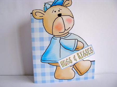 Baby Bear Boy Gingham by Christine Pagan