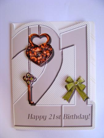 Key to Adulthood 21st Birthday Card by Christine Pagan