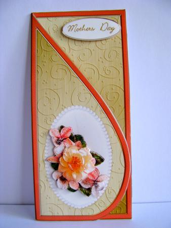 Flowers & Pearls Teardrop Card by Christine Pagan