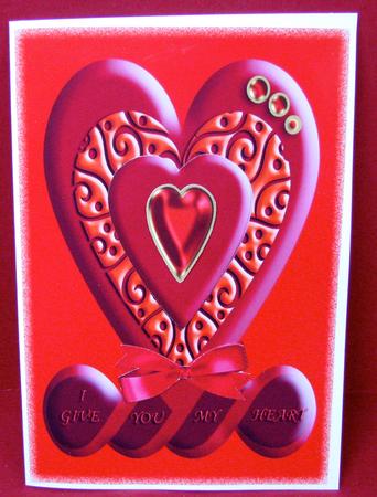With All My Love Card Front by Christine Pagan