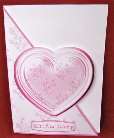 Valentine Heart 'n Flowers 2 Quick Cut and Fold Card by Christine Pagan