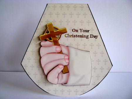 Christening Wobble Card by Christine Pagan
