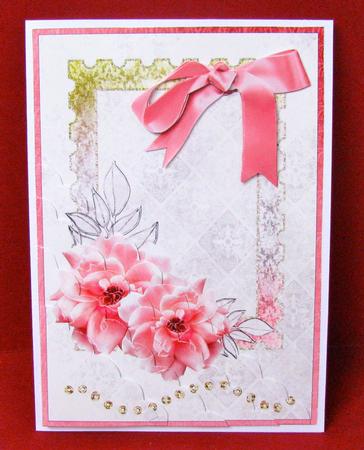 Silver & Pink - Best of Both Worlds Card Front or Topper by Christine Pagan