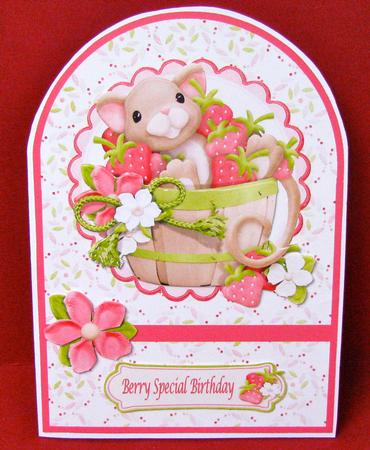 Berry Speacial Birthday Over the Edge Card by Christine Pagan