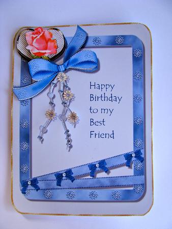 Best Friend Birthday Card Topper by Christine Pagan