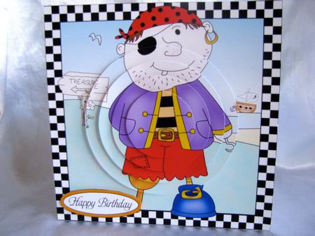 Pirates Ahoy!! Quick Card with Circle Pyramage by Christine Pagan
