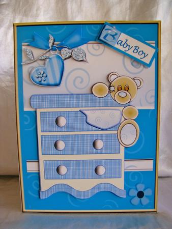 Chest of Draws Teddy Bear for Baby Boy by Christine Pagan