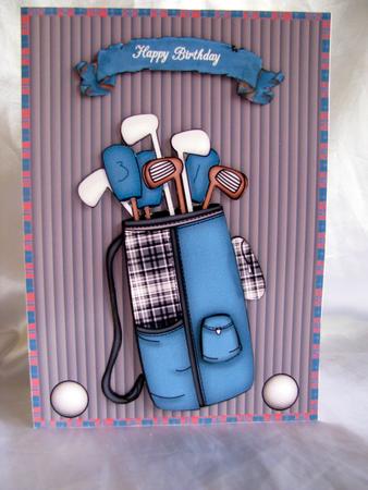 Golf Bag and Banners by Christine Pagan
