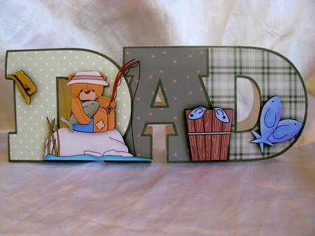 Fishing Dad Shape Card or Topper by Christine Pagan