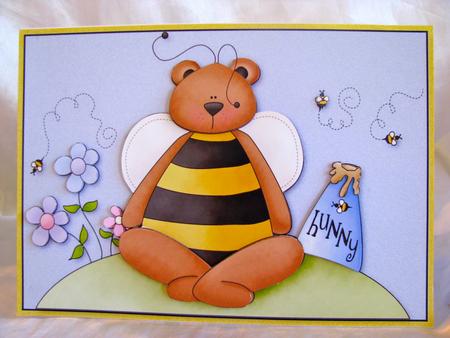 Bumble Bears Card Front by Christine Pagan