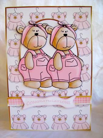 Twin Girl Bears by Christine Pagan