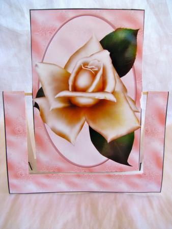 Cream Rose Spinner Card by Christine Pagan