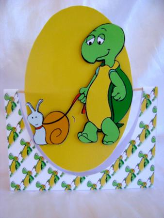 Walking My Snail Spinner Card by Christine Pagan