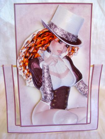Beautiful Lady Spinner Card by Christine Pagan