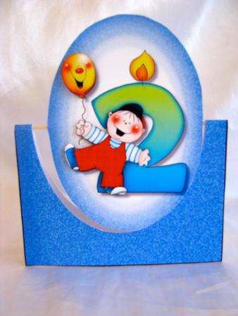 Boys 2nd Birthday Spinner Card by Christine Pagan