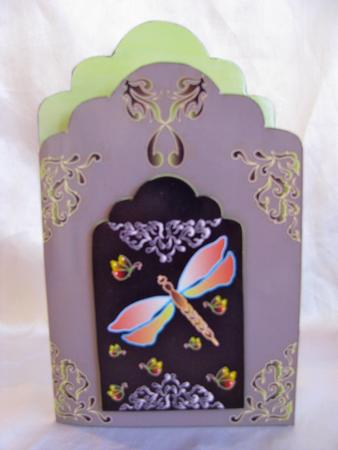 Sparkle Dragonfly Double-tag Card by Christine Pagan