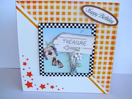 Treasure Island Quick Card with 3D Decoupage by Christine Pagan