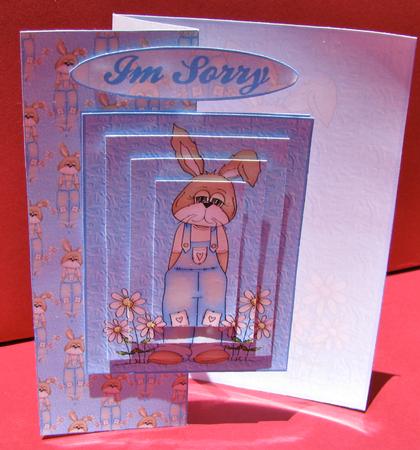 Im Sorry Bunny Fold Back by Christine Pagan