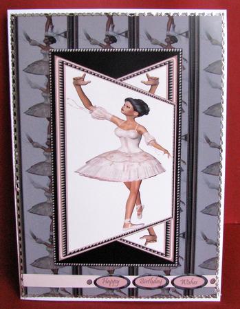 Ballerina Pink Card Front by Christine Pagan