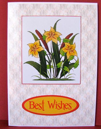 Beautiful Lillies Card Front by Christine Pagan