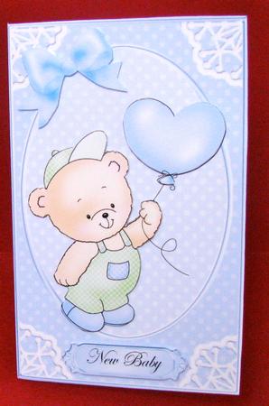 Robert's Balloon New Baby Lottery Wallet Card by Christine Pagan